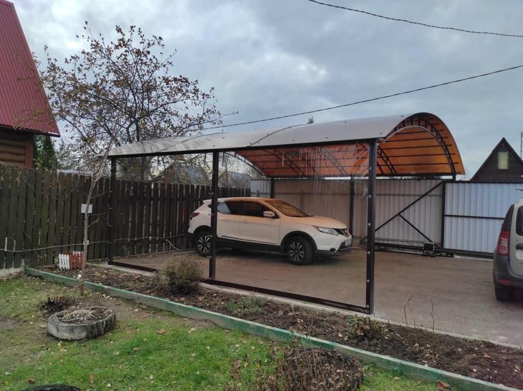 Прозрачные шторы ПВХ для навеса под автомобиль в Жарковском